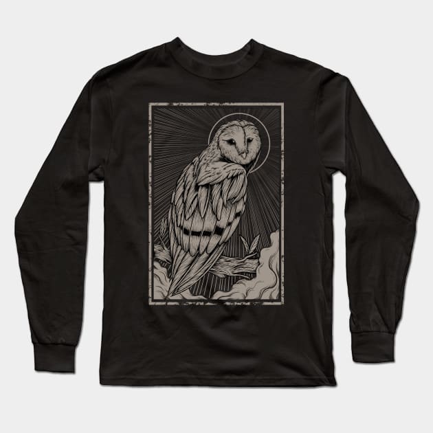 Owl realist Long Sleeve T-Shirt by Dimas Haryo